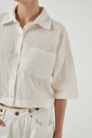 Lauren Crinkle Cropped Shirt