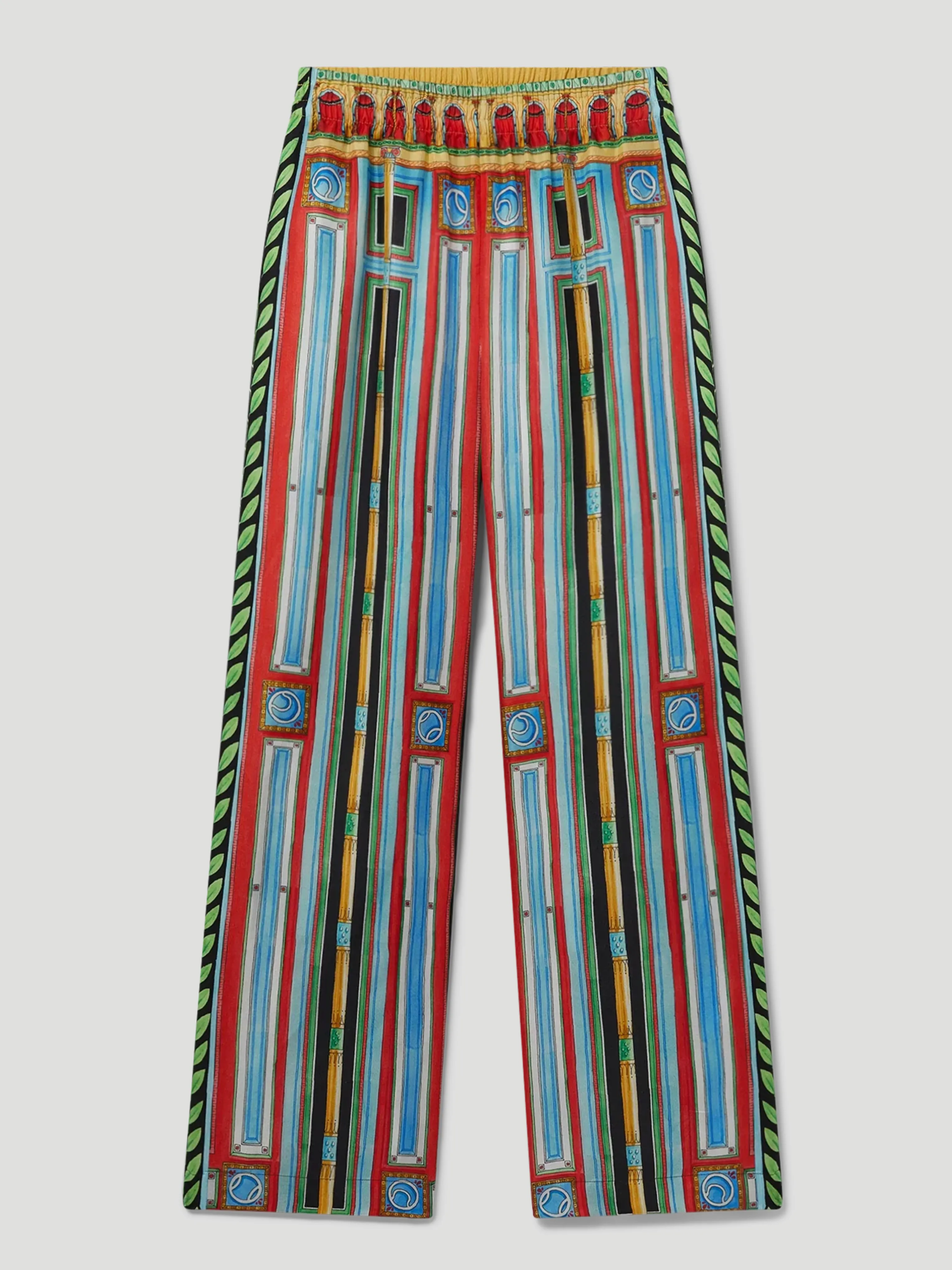 Le Palais En Fleur Silk Trousers