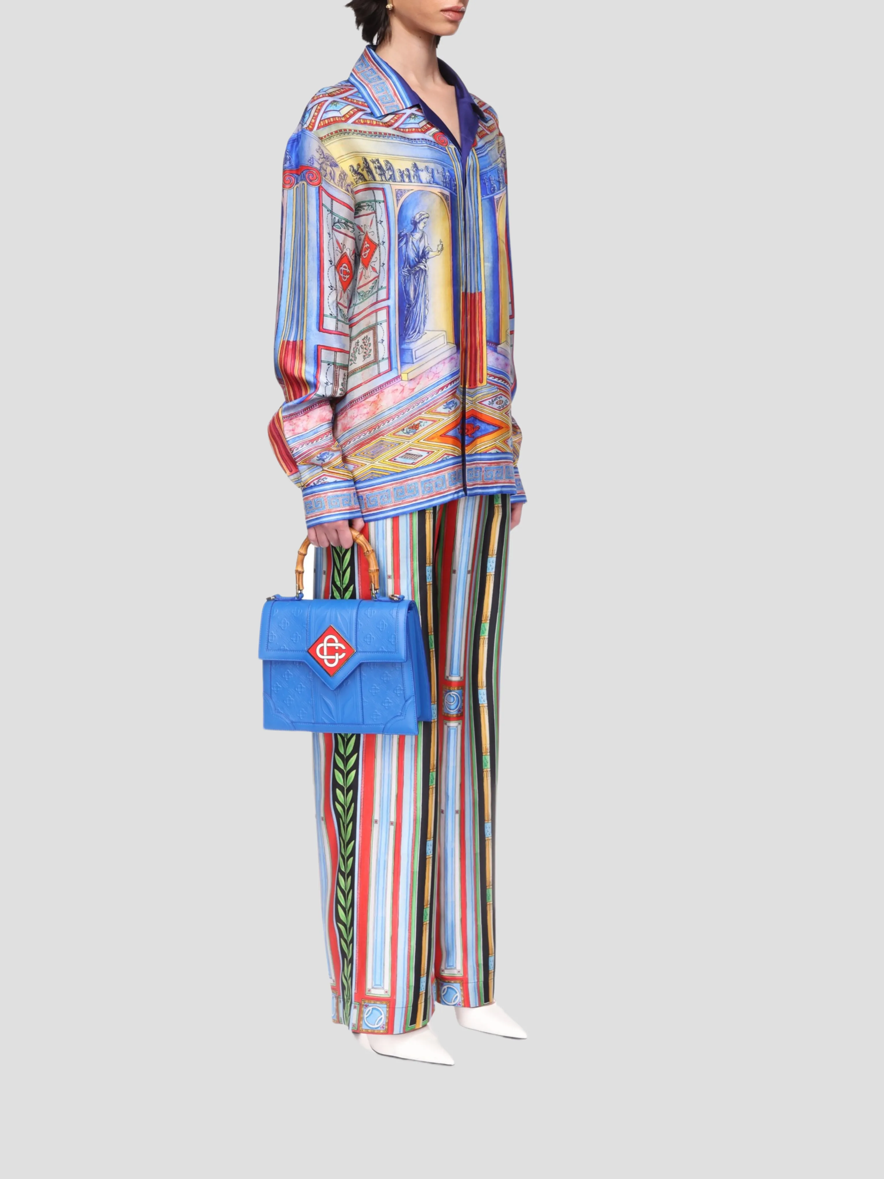 Le Palais En Fleur Silk Trousers