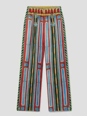 Le Palais En Fleur Silk Trousers