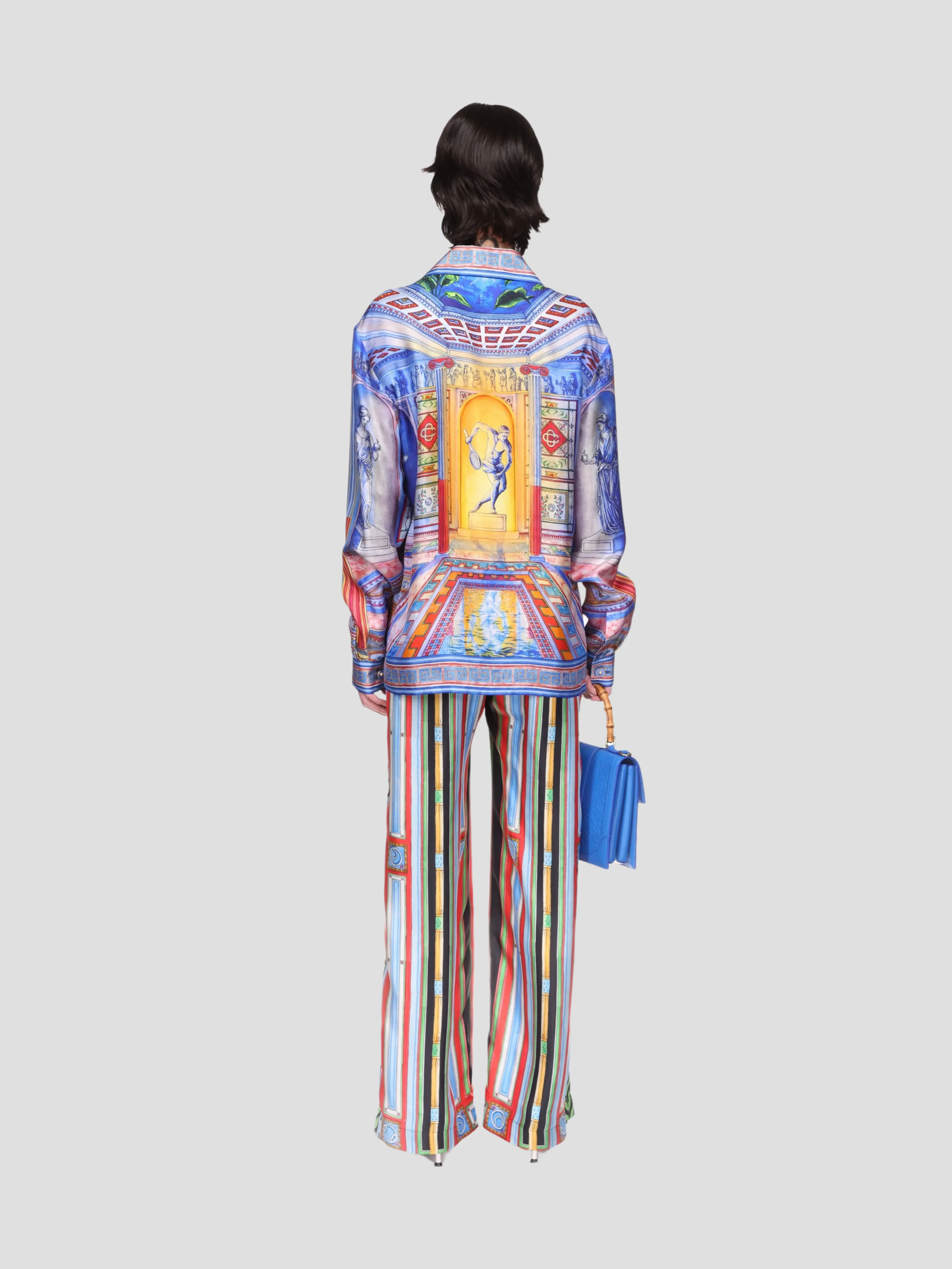 Le Palais En Fleur Silk Trousers