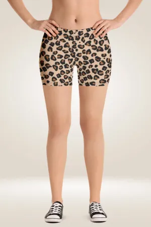 Leopard Print Yoga Shorts