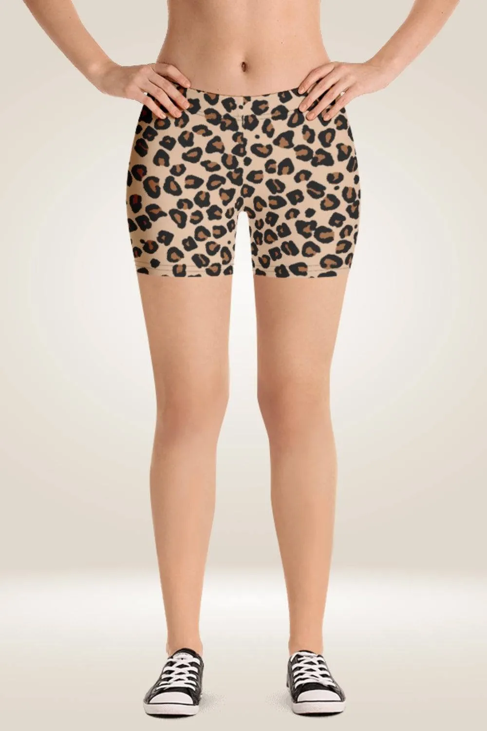 Leopard Print Yoga Shorts