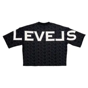 LEVELS SIGNATURE MONO CROP CREW | BLACK