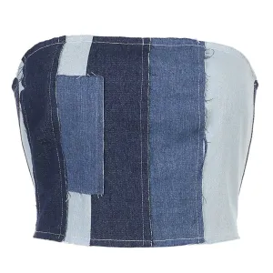Lexi Patchwork Denim Top