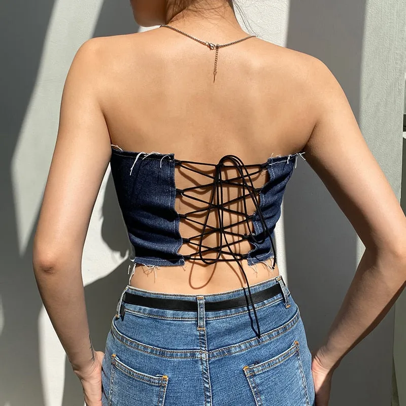 Lexi Patchwork Denim Top