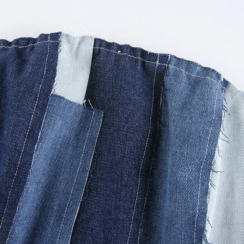 Lexi Patchwork Denim Top
