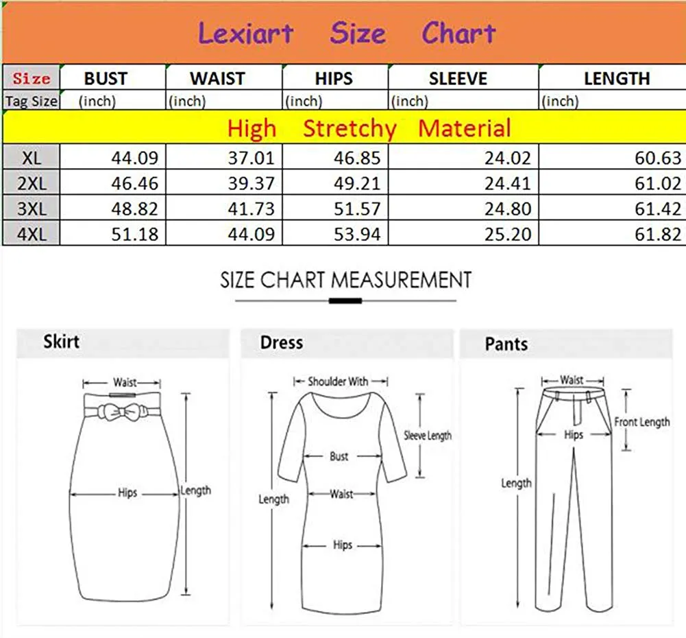 lexiart Plus Size Jumpsuits for Women - Sexy Stretchy Jumpsuits V Neck Long Sleeve African Rompers