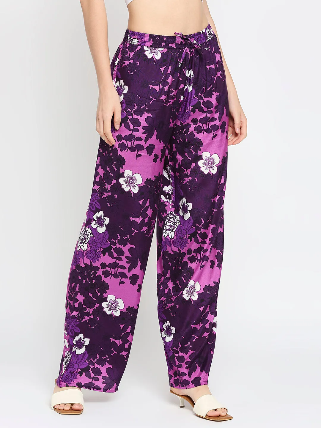 Lilac Floral Printed Pant