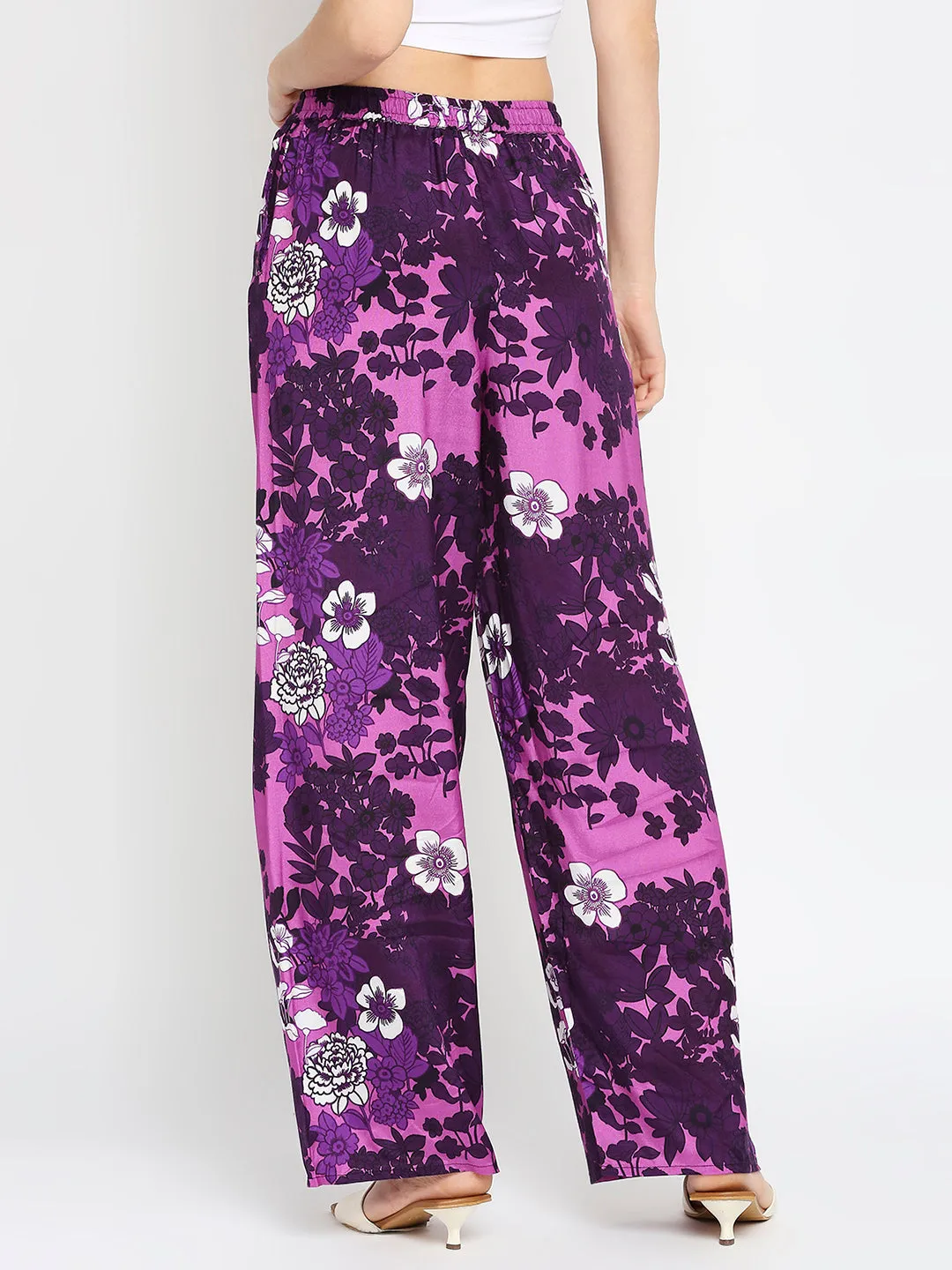 Lilac Floral Printed Pant