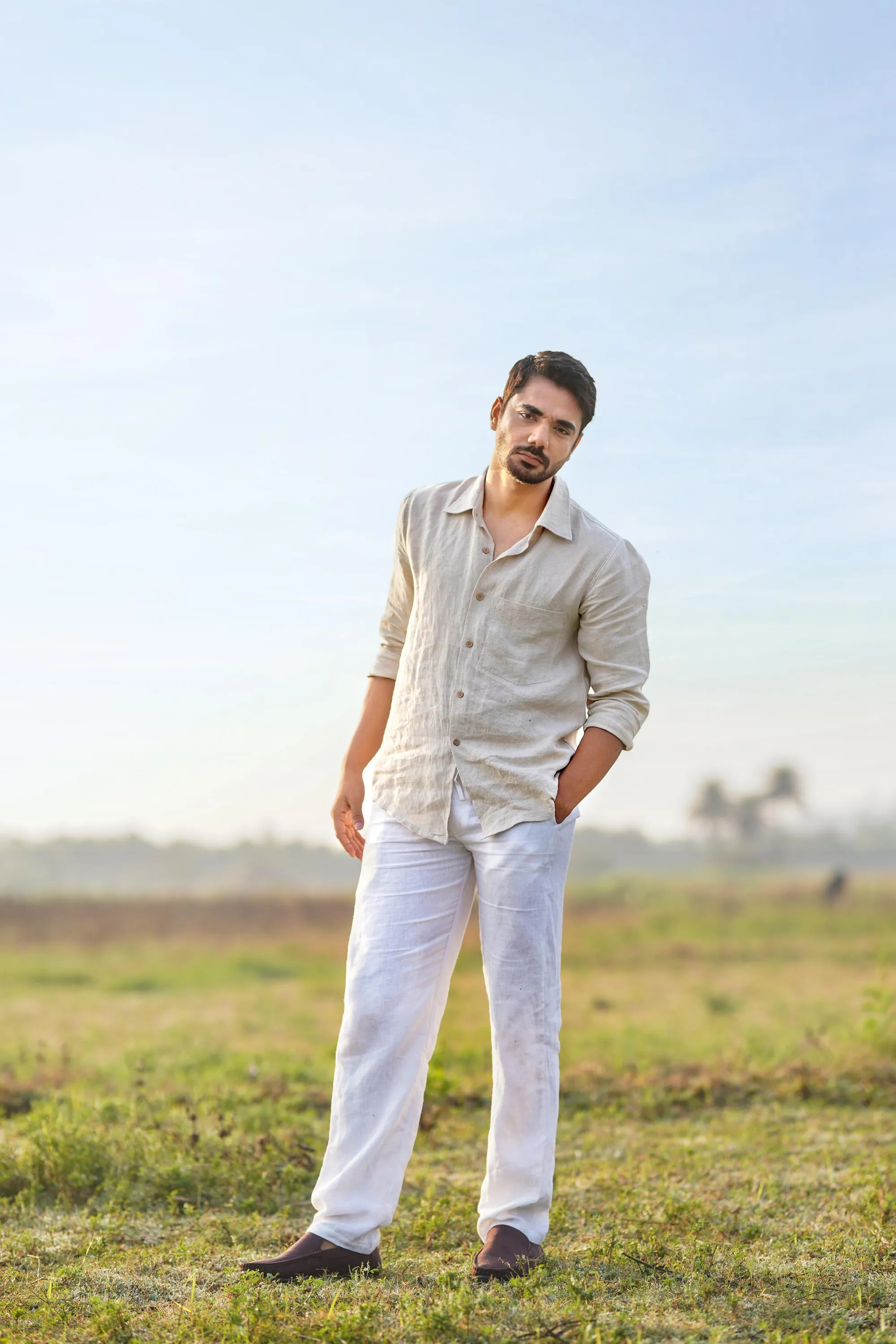 Linen Atlas Pant-Sage Green