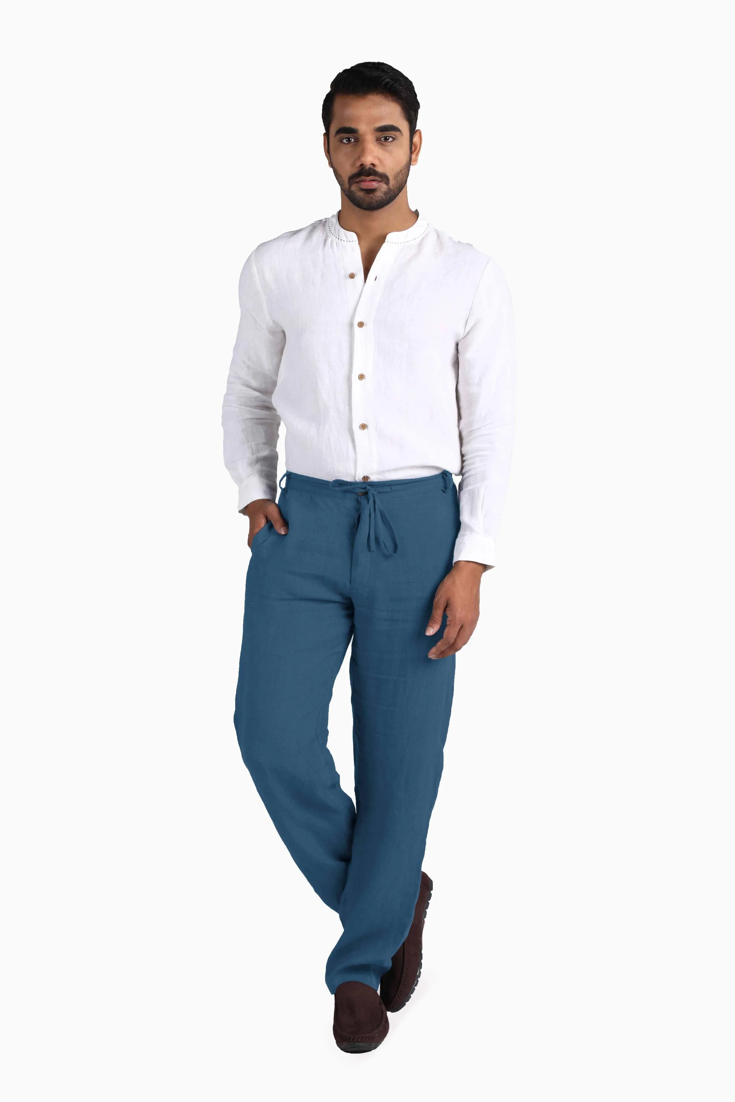 Linen Atlas Pant-Sage Green