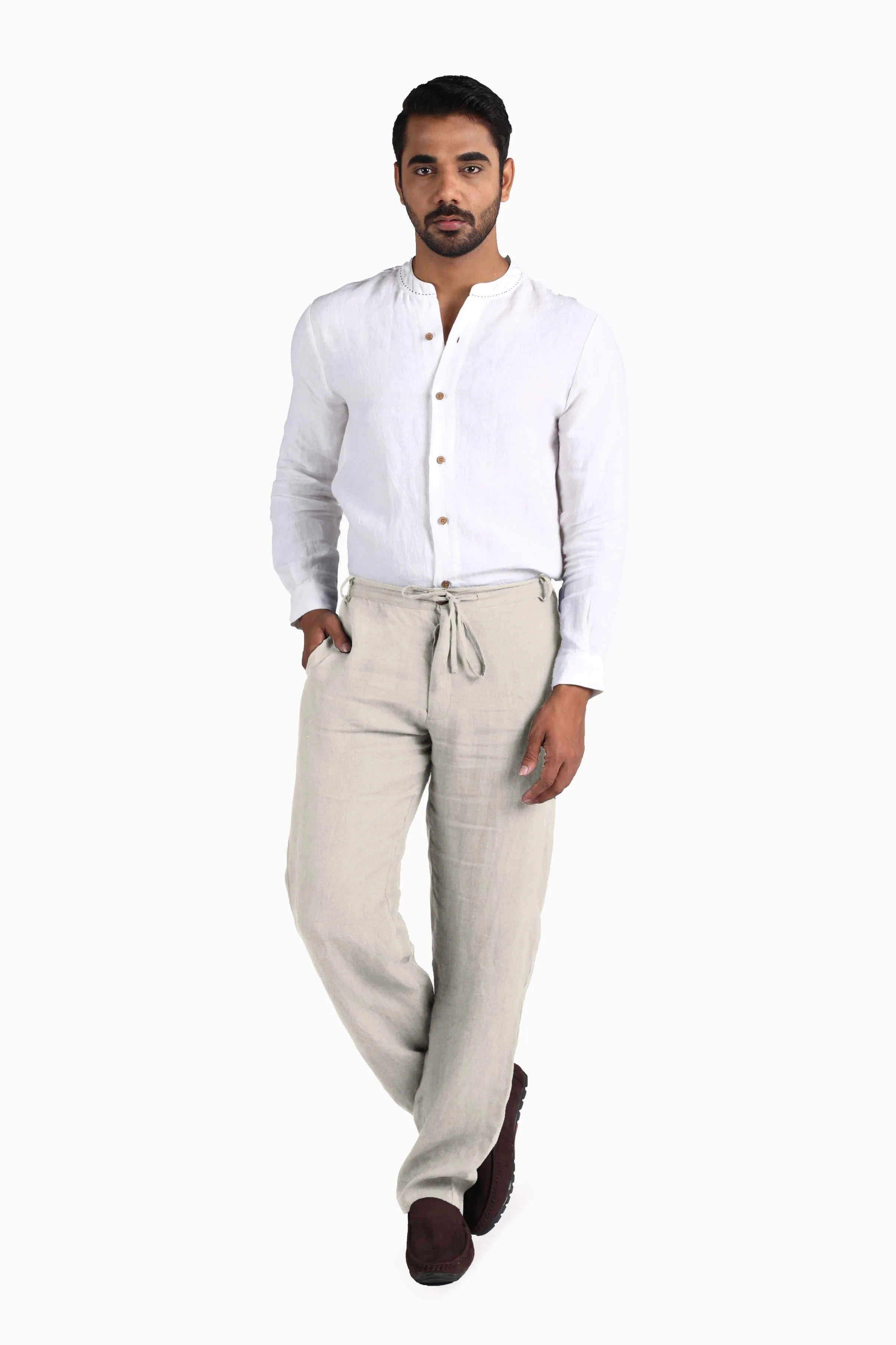 Linen Atlas Pant-Sage Green