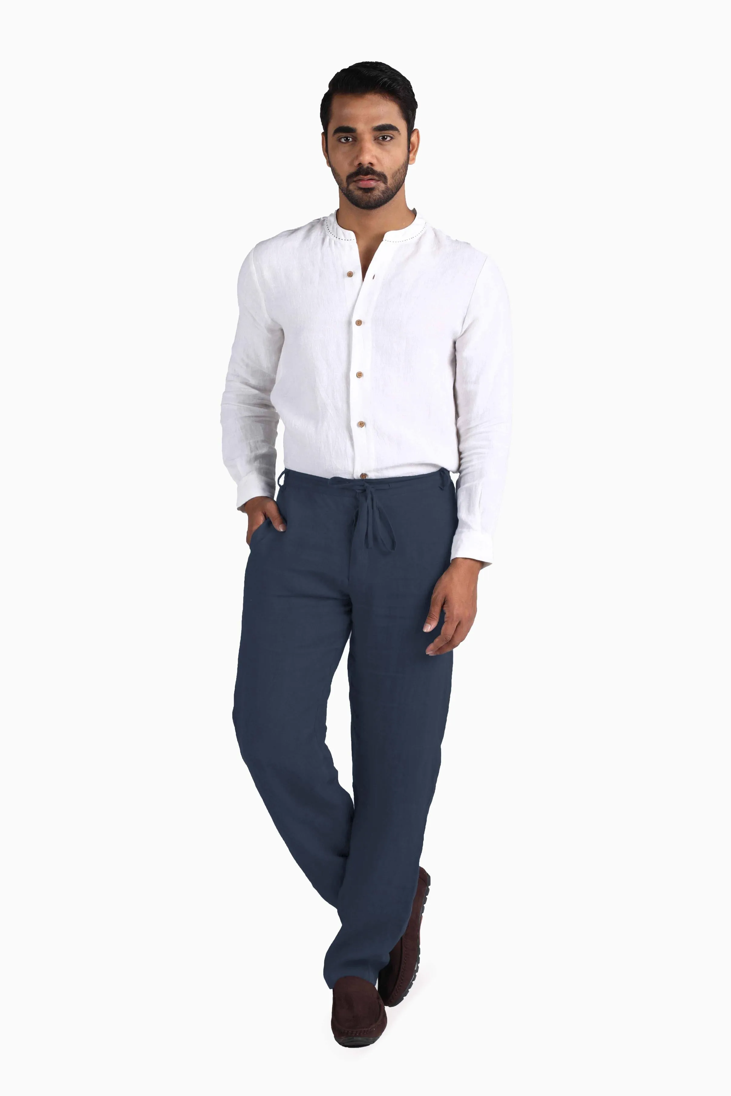 Linen Atlas Pant-Sage Green