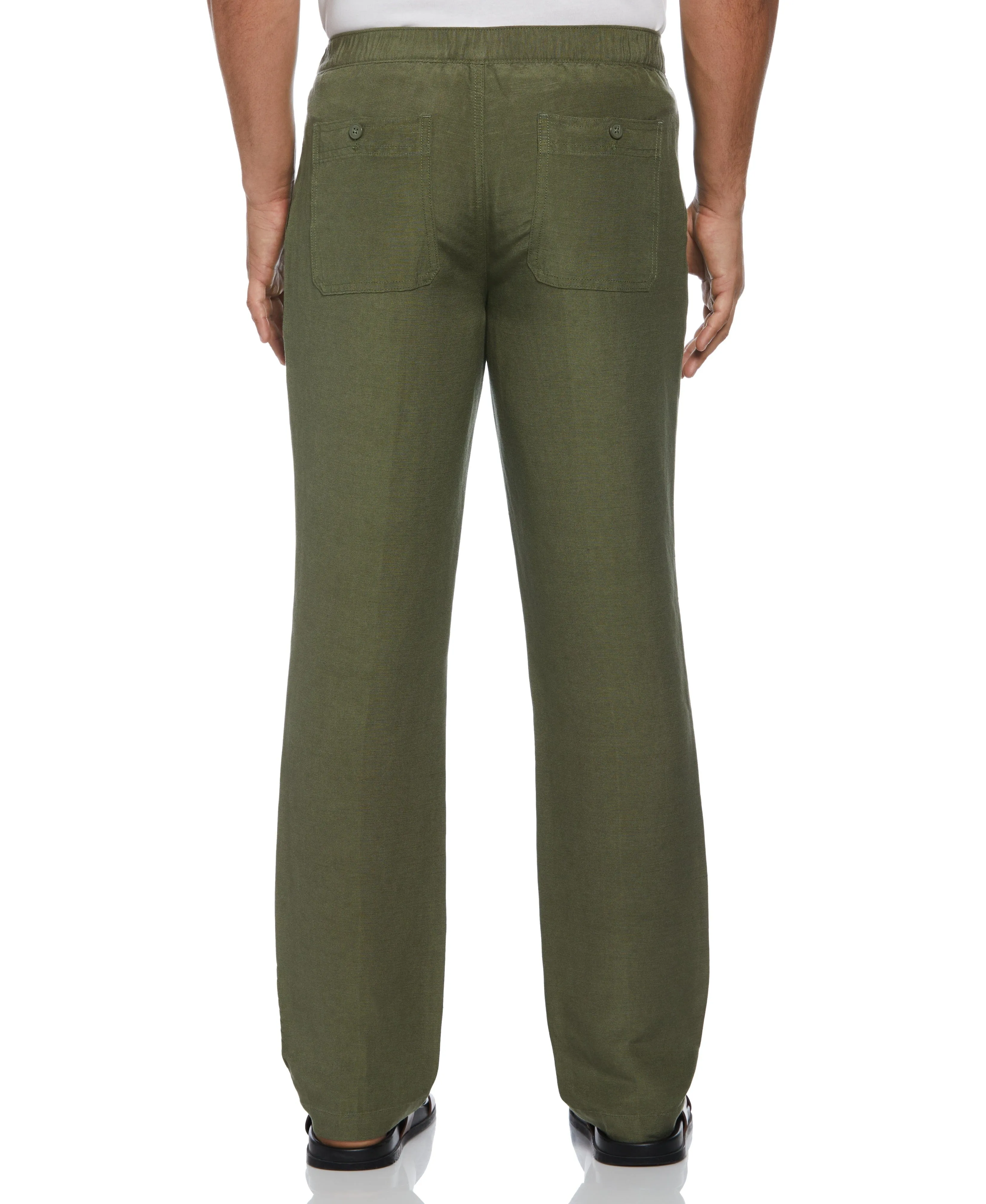 Linen-Blend Core Drawstring Pants