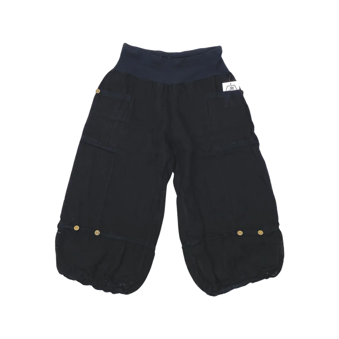 Linen Button Cropped Pant/Shorts