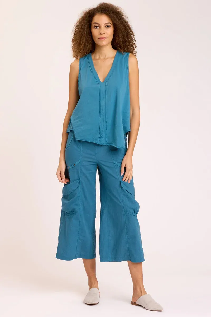 Linen Faulkner Crop - Safe Harbor