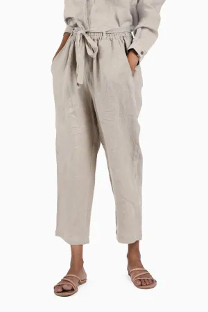 Linen Fleur Pant-Oatmeal