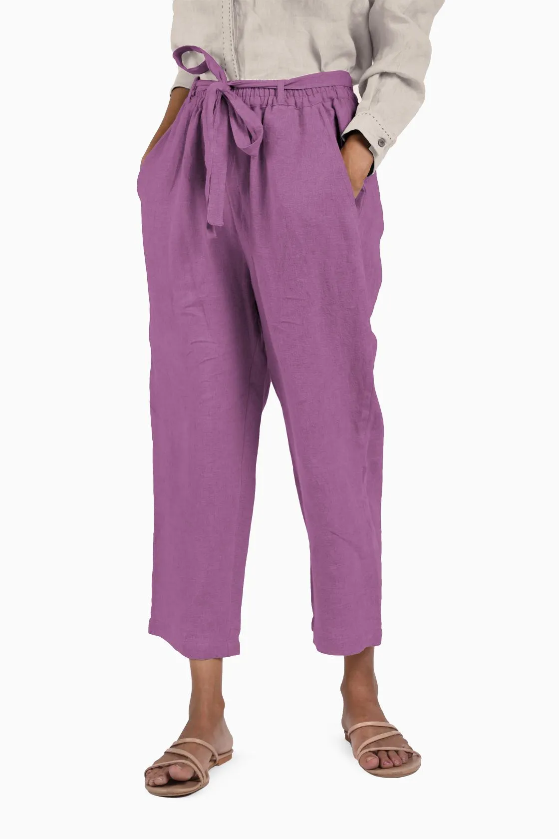Linen Fleur Pant-Sunburnt Yellow