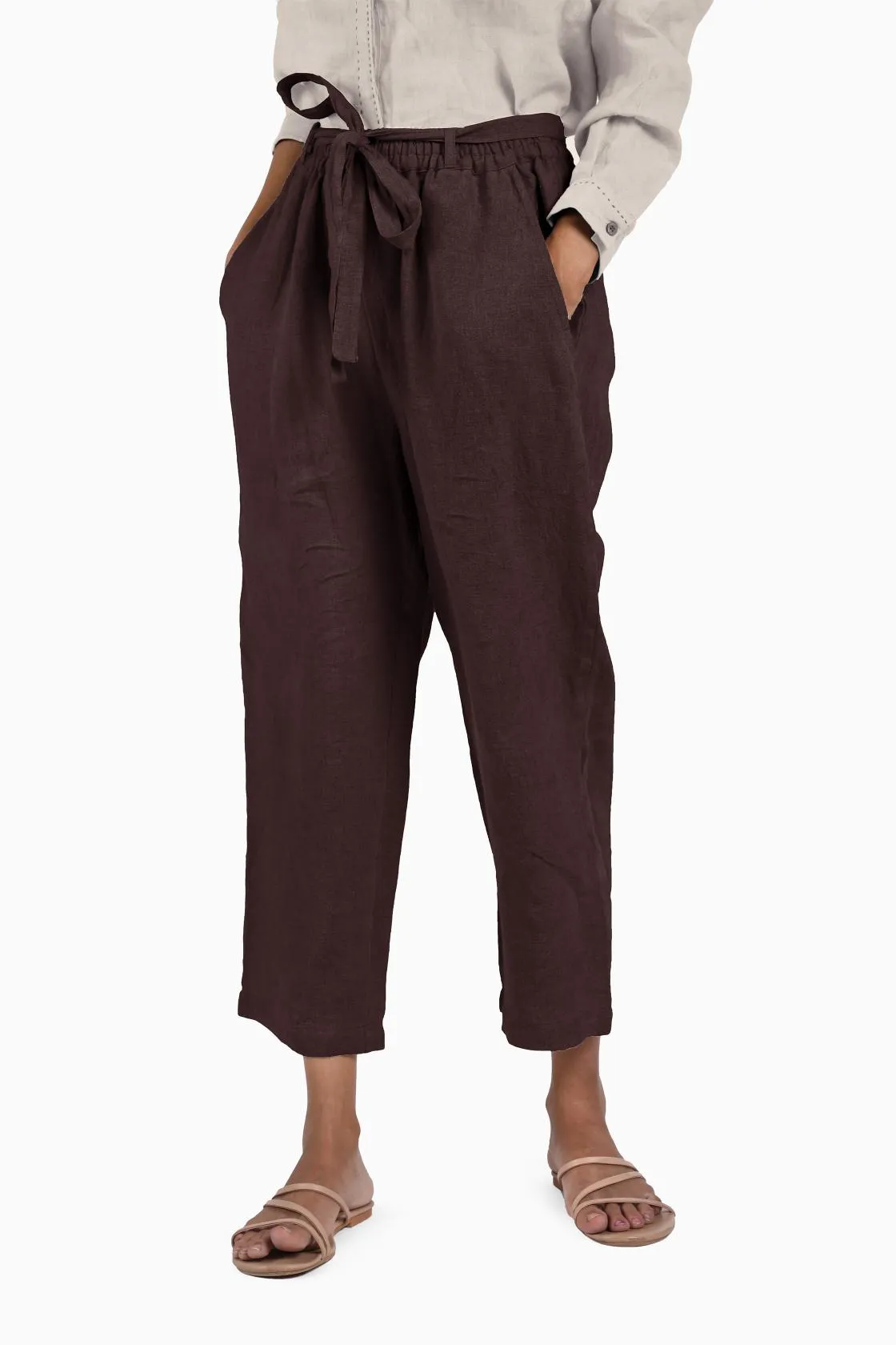 Linen Fleur Pant-Sunburnt Yellow
