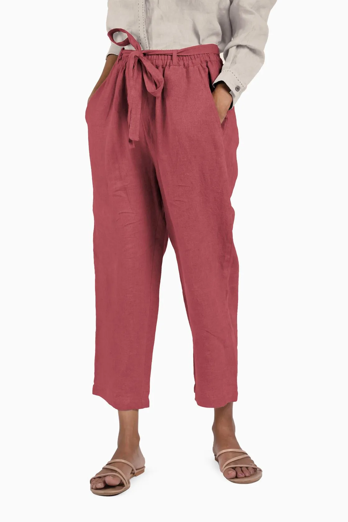 Linen Fleur Pant-Sunburnt Yellow