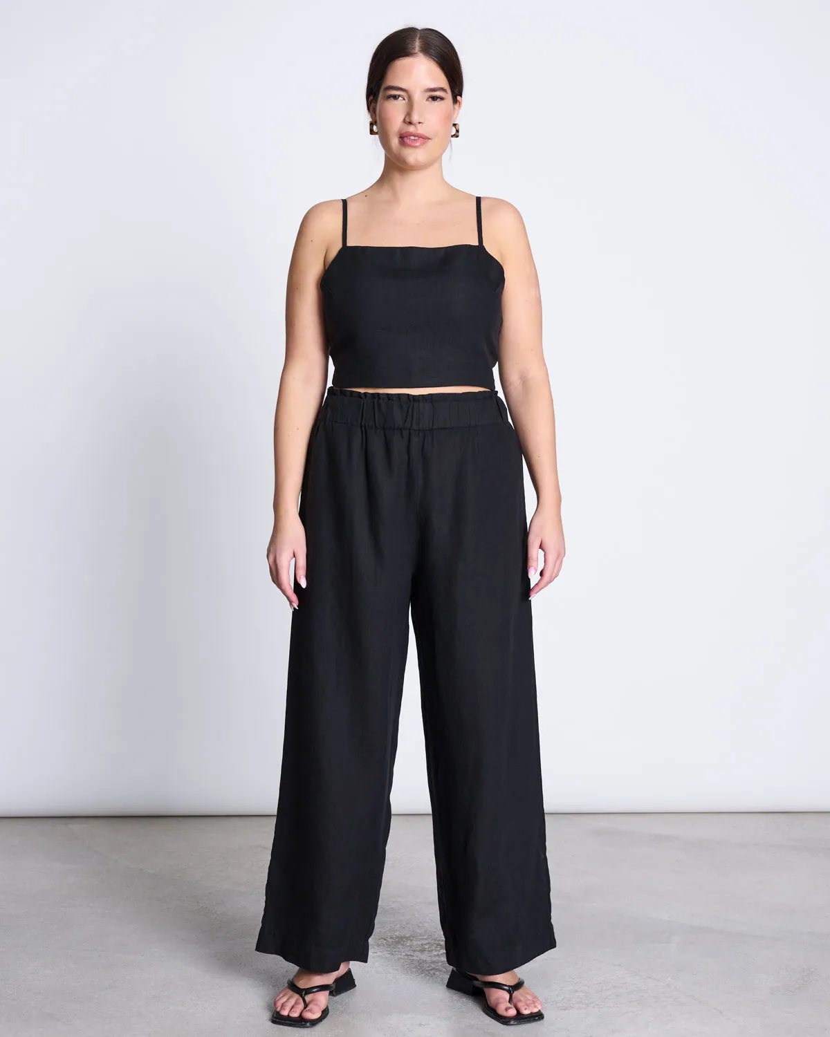 LINEN PANTS BEVEREN BLACK