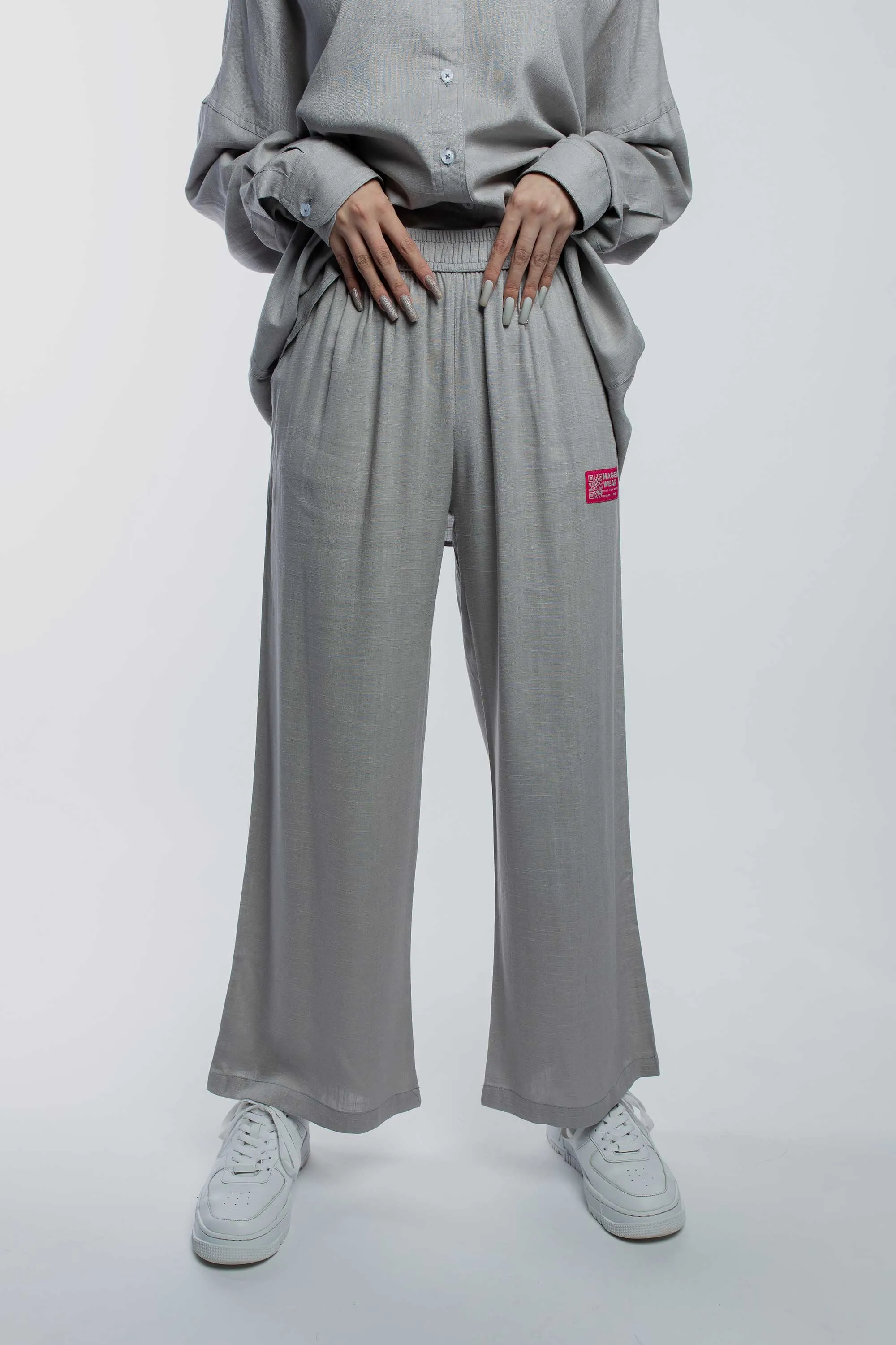 Linen Pants - Concrete Grey