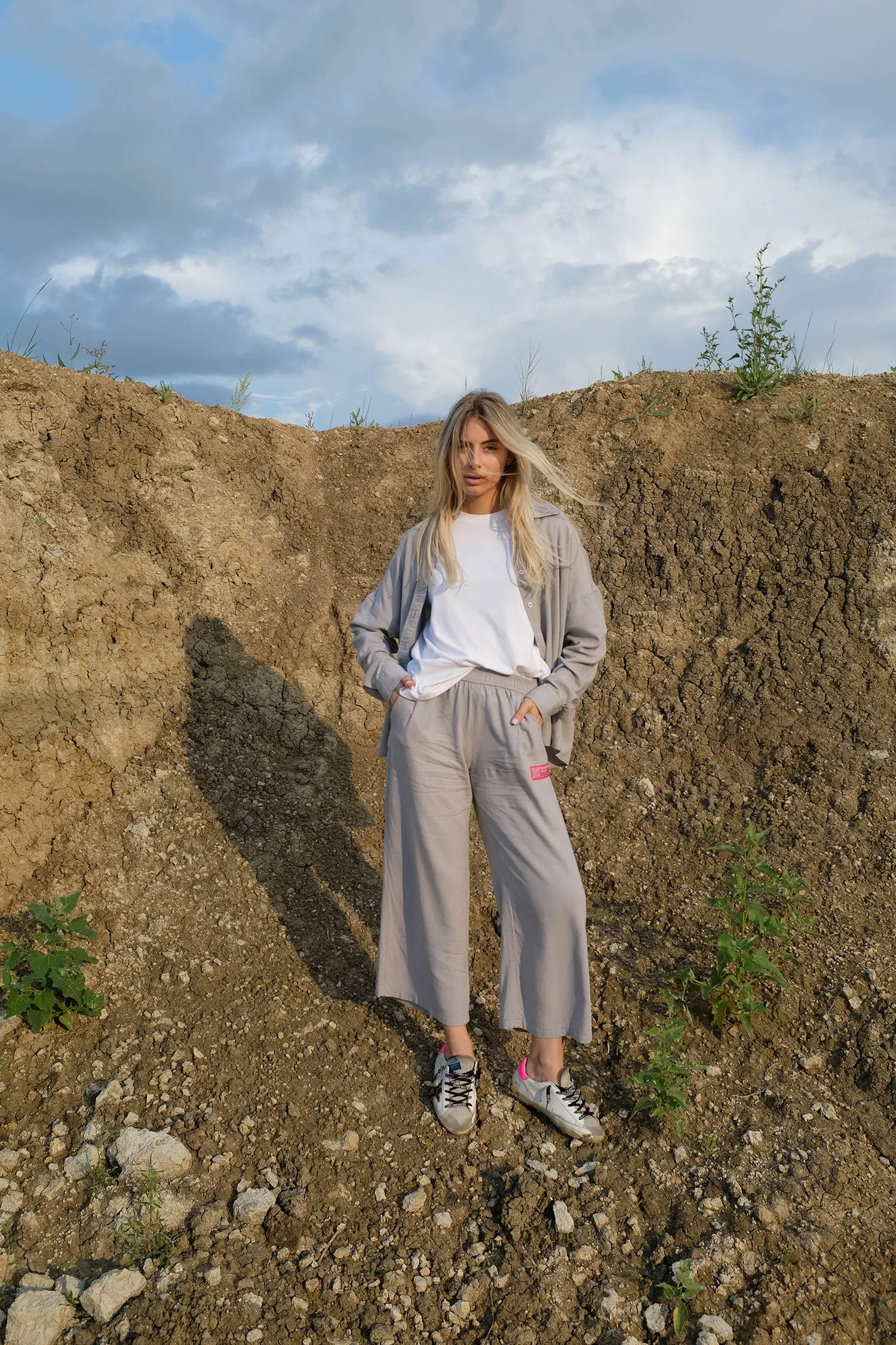 Linen Pants - Concrete Grey