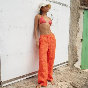 Linen Pants / Coral Crush