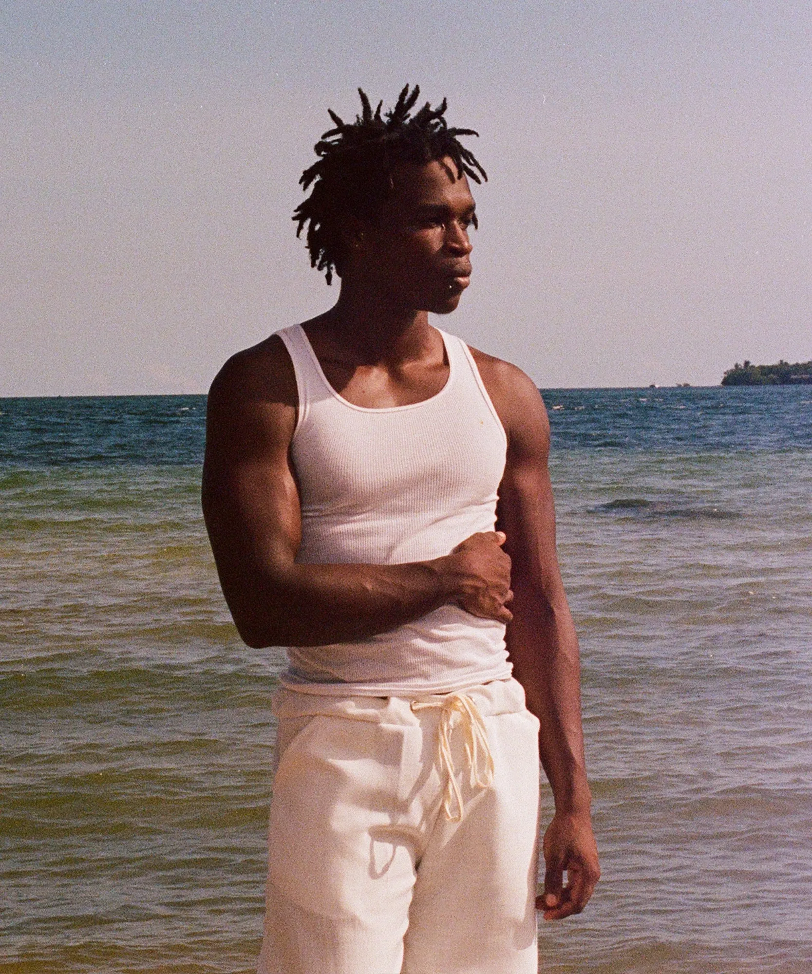 LINEN PANTS, WHITE