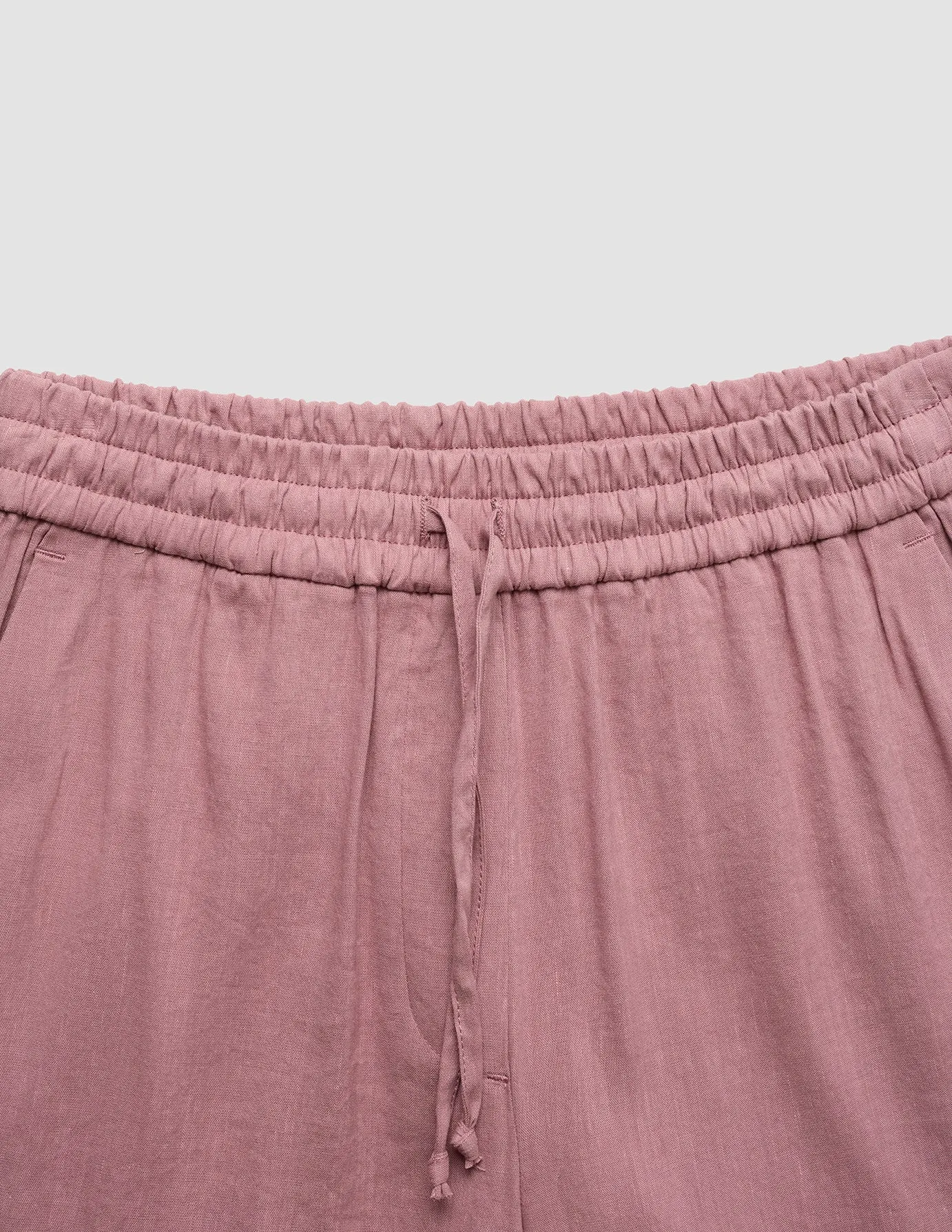 Linen Set Dusty Cerise Long Sleeved Shirt & Relaxed Pants