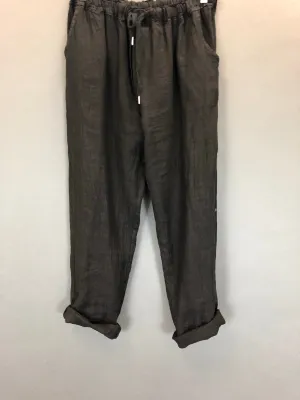 Linen Tie Waist Tapered Pant (Multiple Colors)