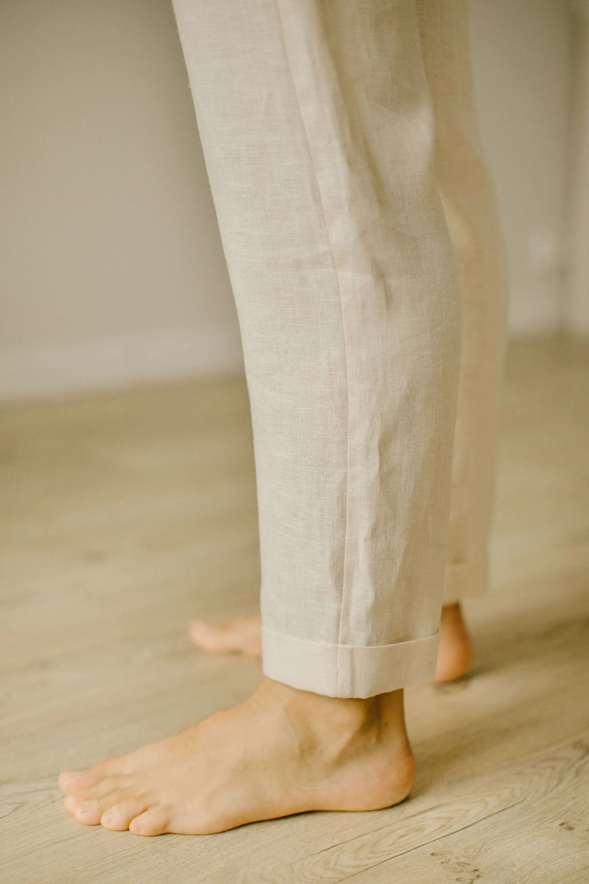 Linen Trousers, Shirt, Waistcoat Set (Set Of 3)