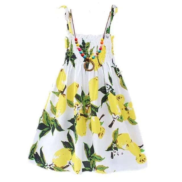 Little Girl's Dress/ Summer Girls Rainbow Beach Dress