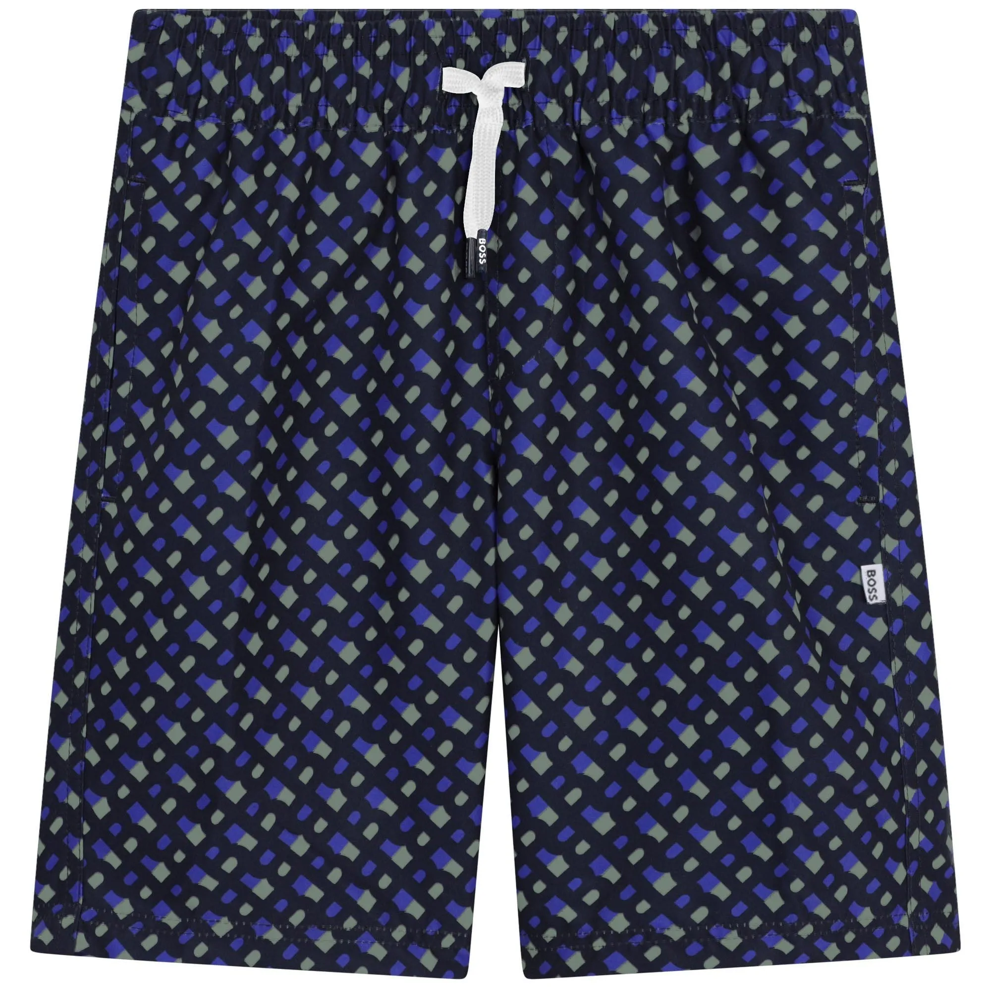 Logo Printed Swim Shorts - Navy