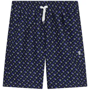 Logo Printed Swim Shorts - Navy