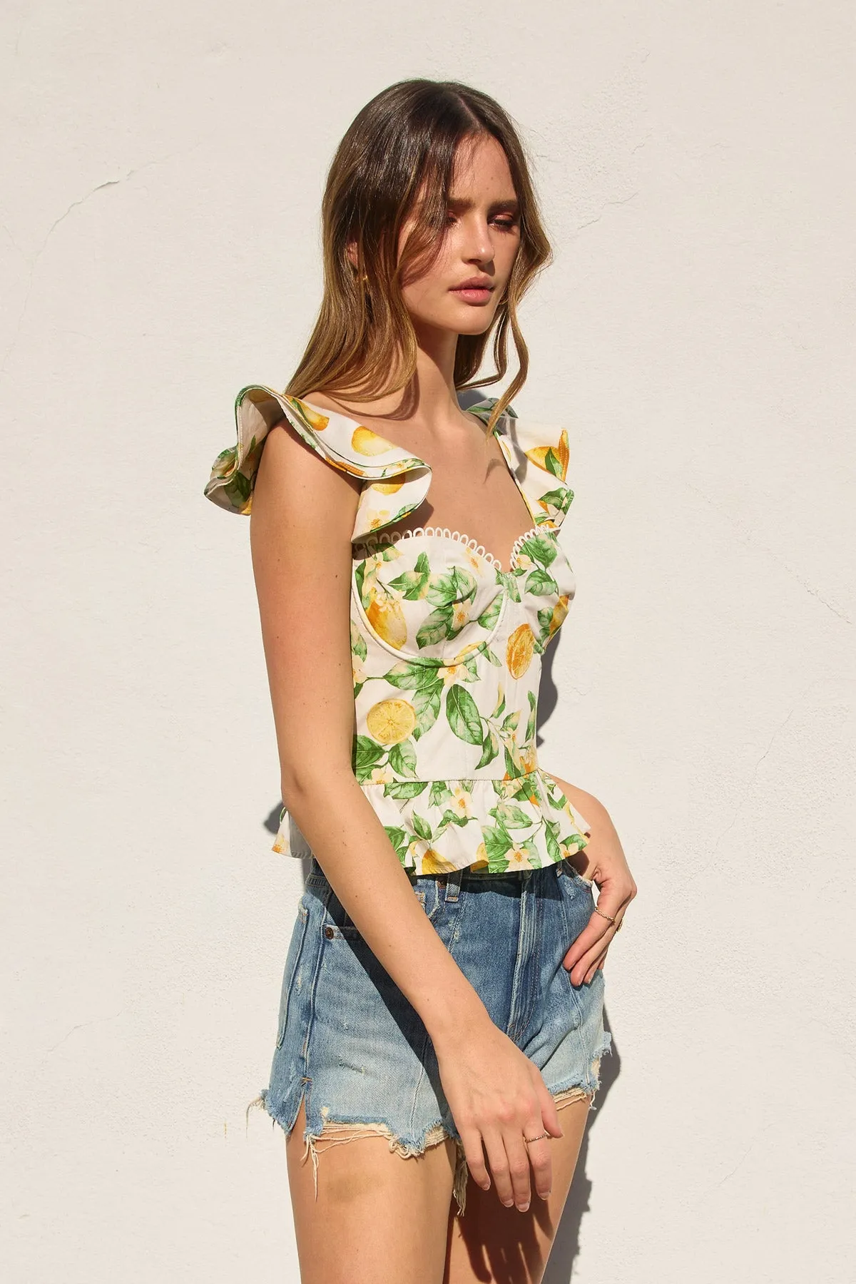 Lola Corset Flutter Top