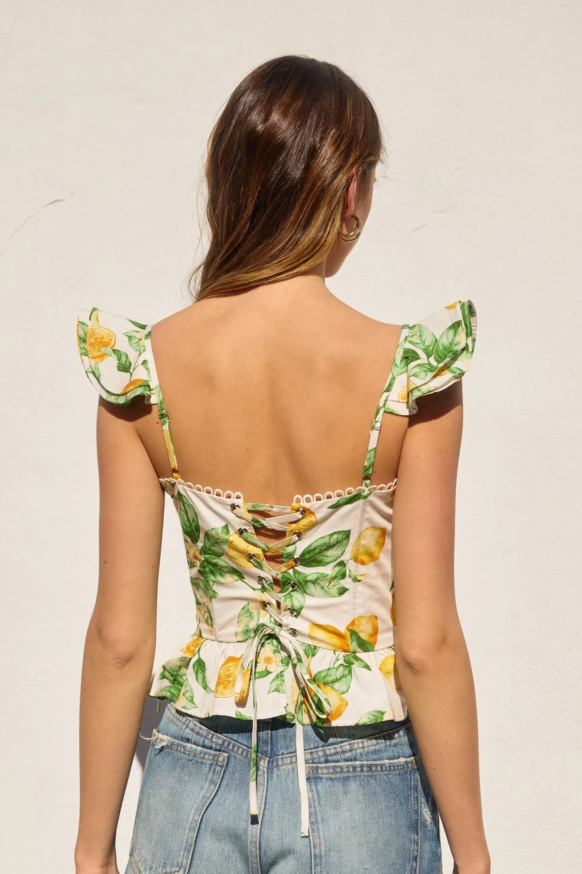 Lola Corset Flutter Top