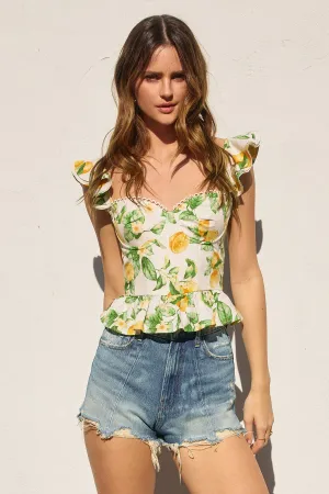 Lola Corset Flutter Top
