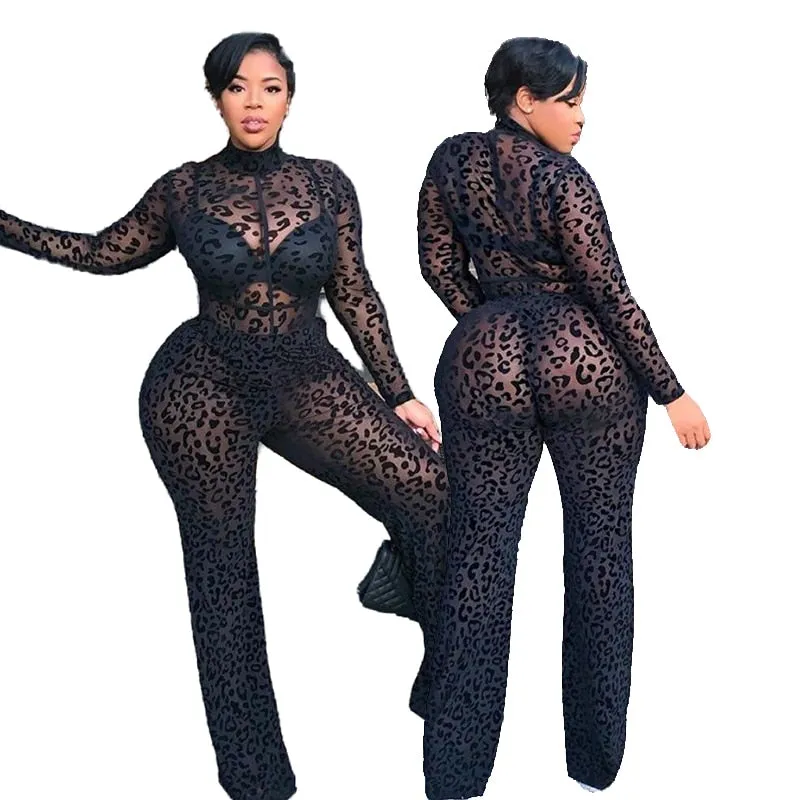 Long Sleeve Sexy Lace Jumpsuit