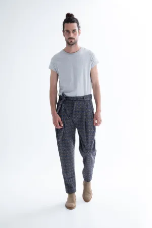 Longus Pants Printed Blue
