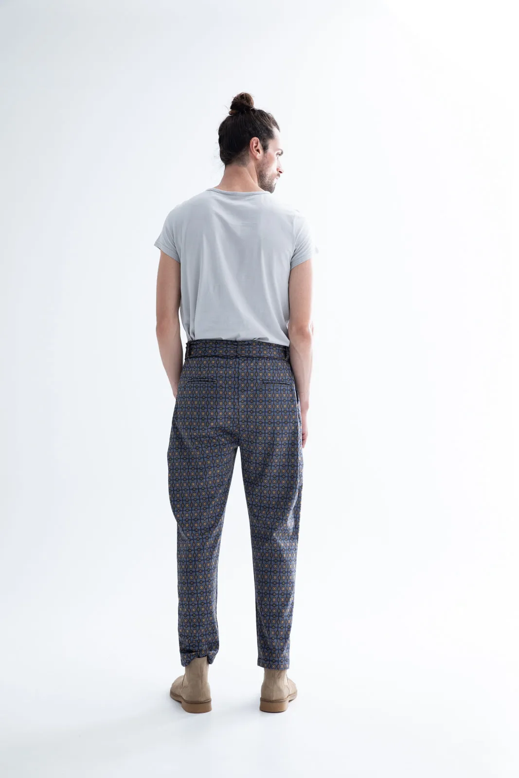 Longus Pants Printed Blue