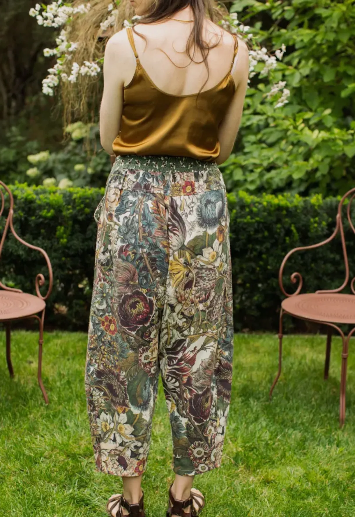 Love Grows Wild Boho Linen Cropped Artist Pants
