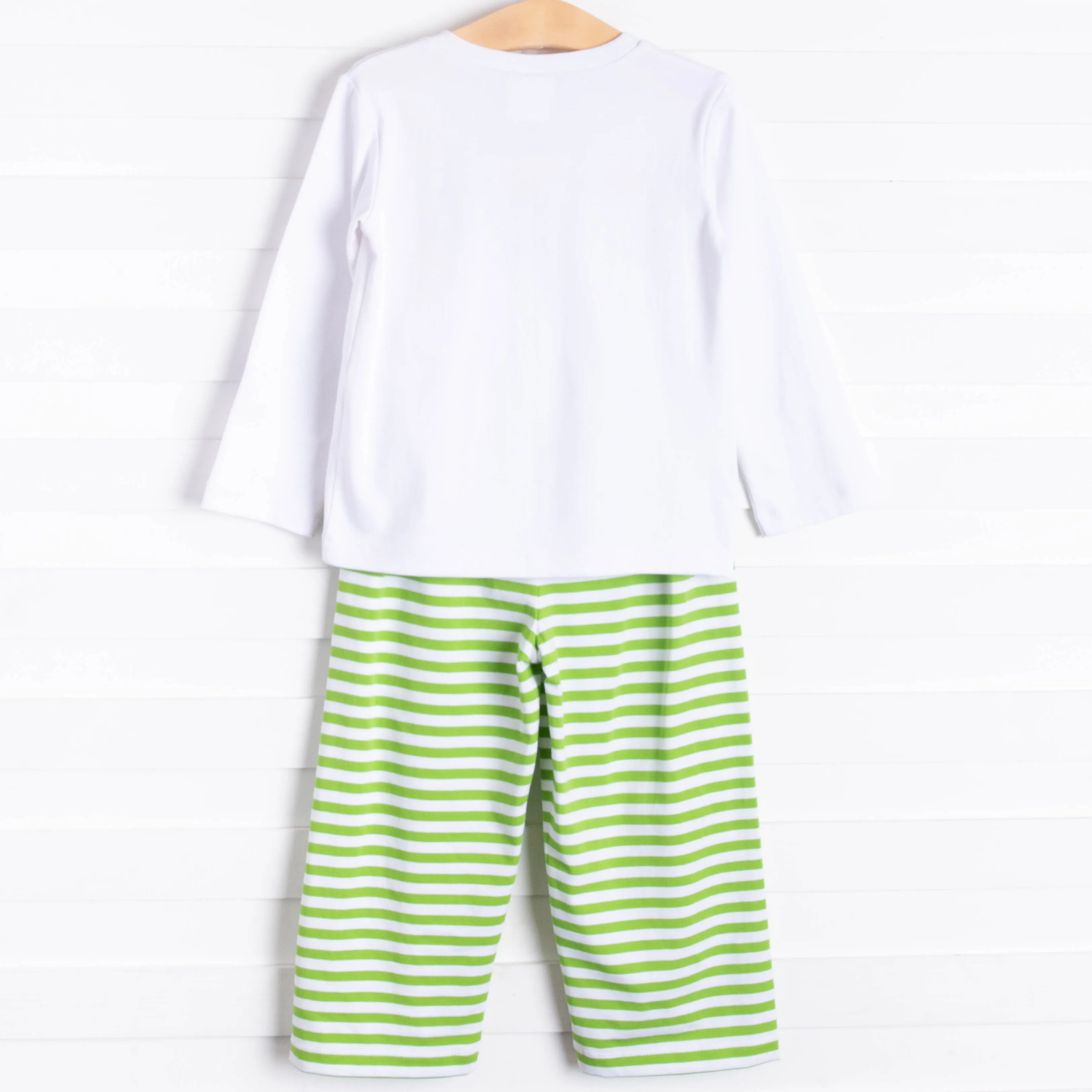 Lucky Day Applique Pant Set, Green