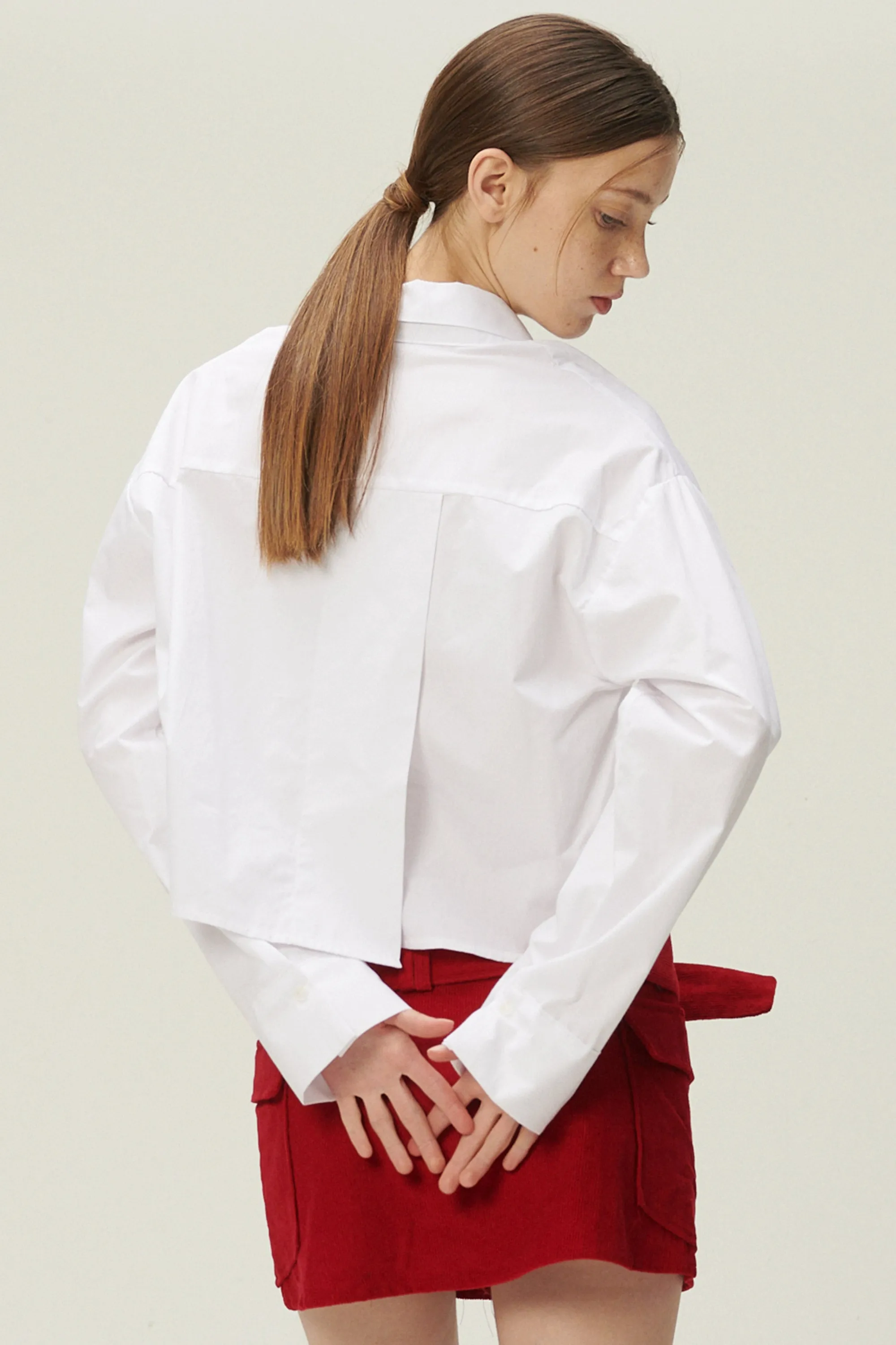 Lucy Open Back Crop Shirt