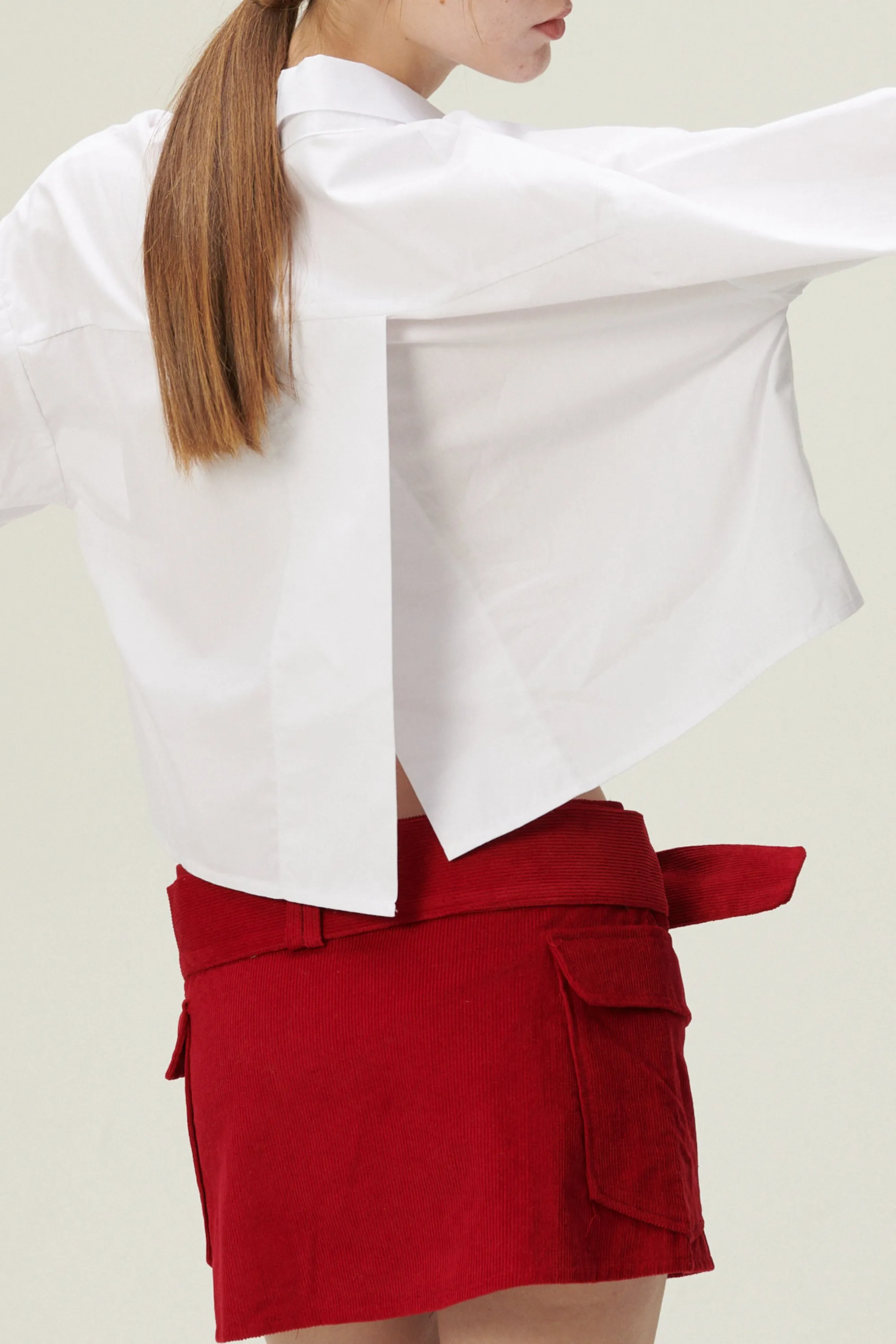 Lucy Open Back Crop Shirt