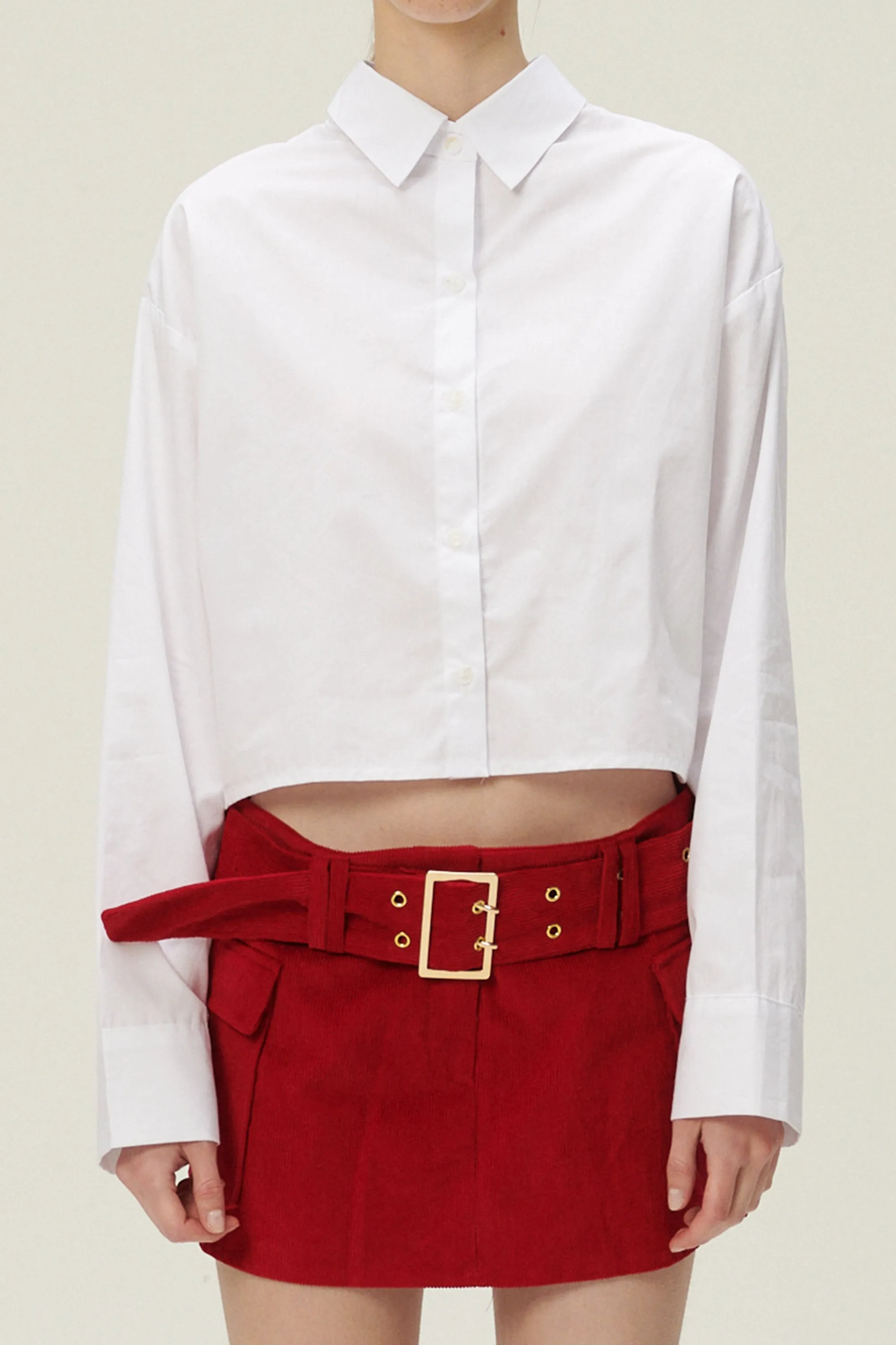 Lucy Open Back Crop Shirt