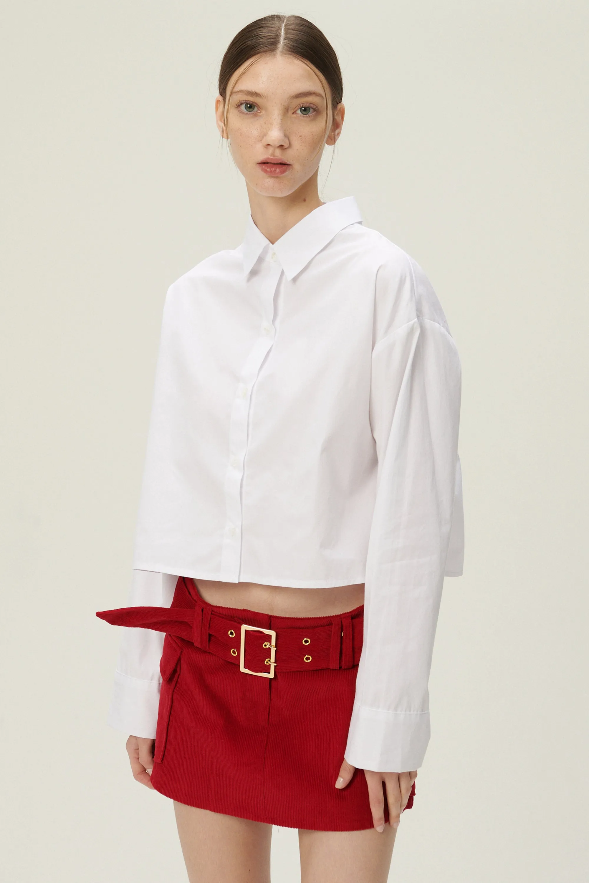 Lucy Open Back Crop Shirt