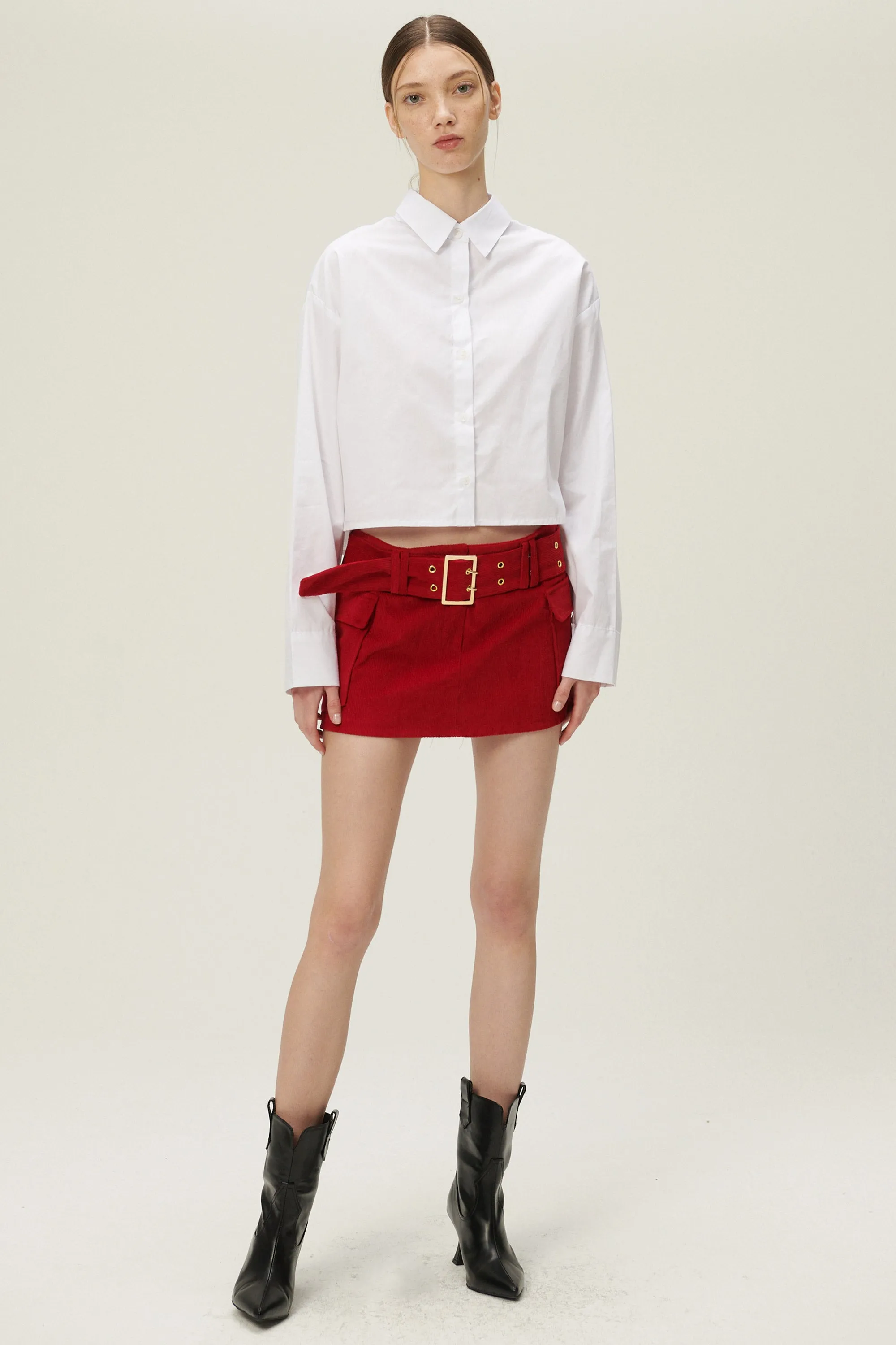 Lucy Open Back Crop Shirt