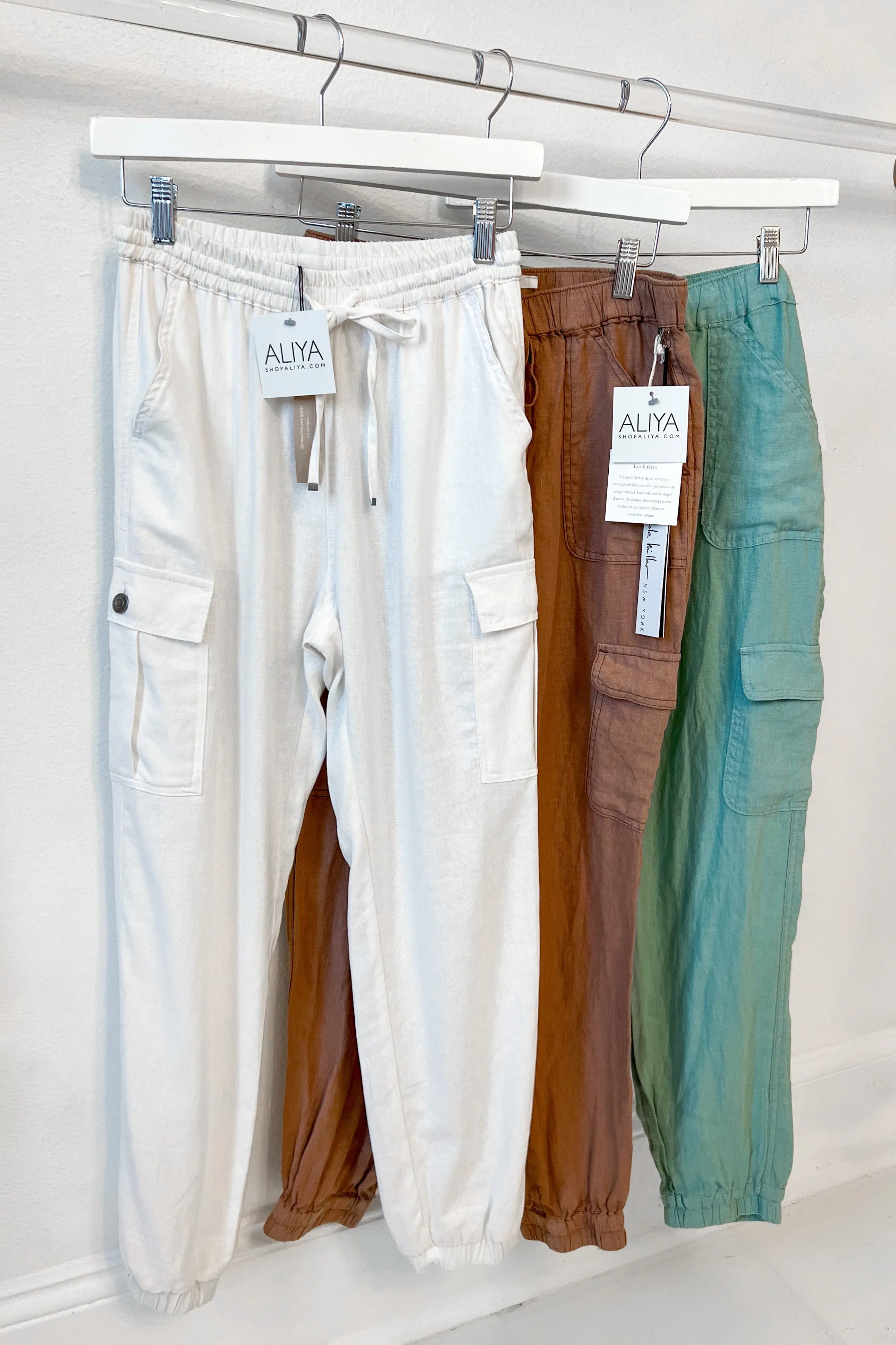 Lux Linen Cargo Joggers // LAST ONE // Mocha